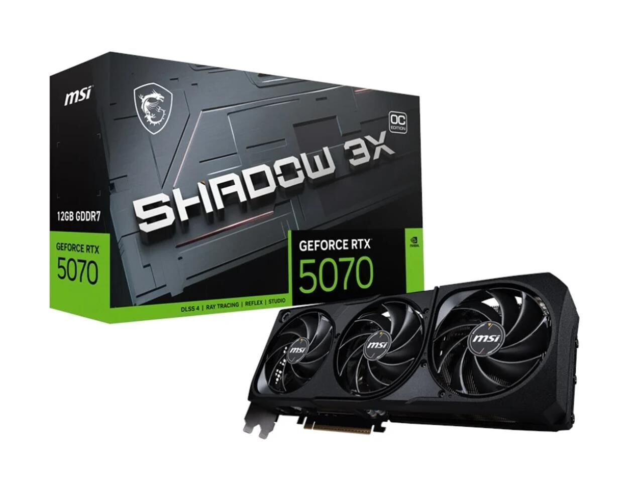 Msi GeForce RTX5070 12G Shadow 3X OC 12GB GDDR7 192 Bit DLSS 4 Ekran Kartı