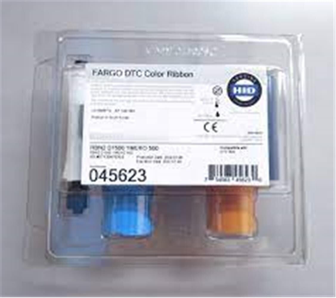 Fargo 045623 DTC1500 Full Color YMCKO Ribbon 500 images