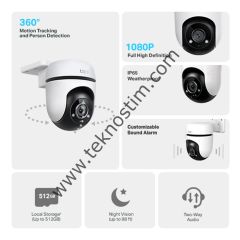 TP-Link Tapo C500 Dış Mekan 1080P Gece Görüşlü 512GB Micro SD Destekli Wi-Fi Kamera