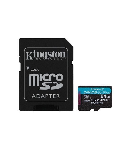 Kingston 64GB Canvas Go Plus microSD Gen4