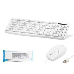 Nodar Km8519 Kablolu Klavye ve Mouse Set Q Beyaz