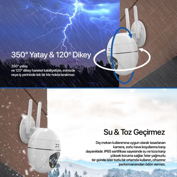 XENON X7266 FHD 3MP GECE G. WI-FI GUVENLIK KAM.