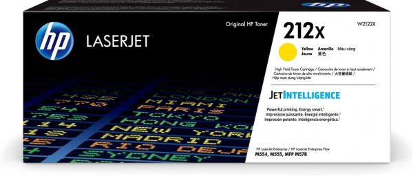 Hp 212X Yellow Yüksek Kapasite Toner W2122X