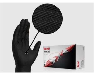 Beybi Diamond Pudrasız Kalın Siyah Nitril Eldiven XL100 Adet
