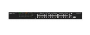 Ruijie-Reyee RG-ES126S-P 26 Port 10-100 Mbps 1 Port Uplink + 1 Port 10-100-1000 Mbps Poe 370W Switch