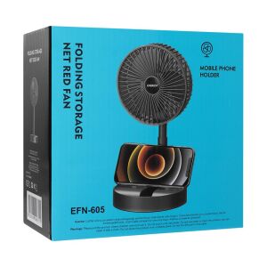 Everest EFN-605 Masaüstü Şarj Edilebilir Siyah 800mAh Usb Fan