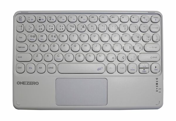 Onezero No:102 Beyaz Bluetooth Touch PAD li Klavye Slim