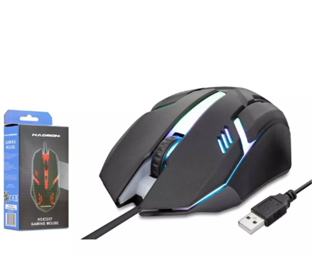 Hadron Hdx3257 Kablolu Oyuncu Mouse Rgb 800-1600 Dpi 140Cm Siyah