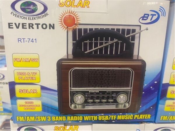 Everton Rt-741 Bluetooth -Fm-Am-Sw-Usb-Tf Card-Aux Nostaljik Radyo (Alev ışık Görselli )