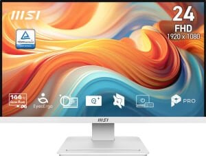 23.8 MSI PRO MP241W E14V 144HZ 1MS 144HZ VA BEYAZ