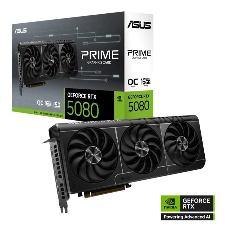 ASUS GEFORCE PRIME-RTX5080-O16G 16GB GDDR7 256BIT 1XHDMI 3XDP EKRAN KARTI