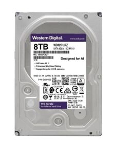 Wd 8Tb Purple WD82PURZ 7200RPM 256MB 7x24 Güvenlik Harddisk (İthalat)
