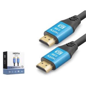 NODAR ND4055 HDMI 2.0 Kablo 4K 60 Hz OD 8.0 mm 20 m Siyah Mavi