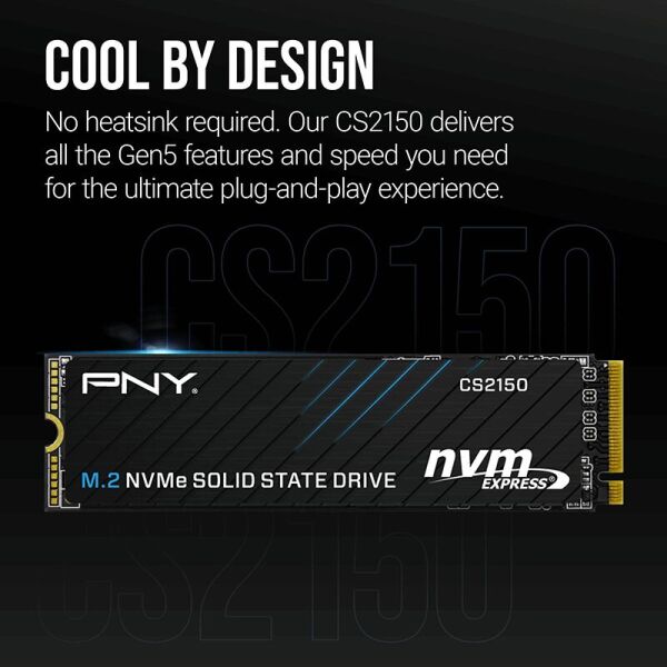 PNY CS2150 1TB 10200/8300 MB/s M.2 NVMe SSD (M280CS2150-1TB-TB)