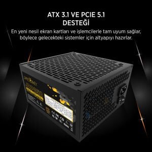 James Donkey JDP850 APFC 12CM 850W Bronze 80+ ATX 3.1 PCI-E 5.1 Power Supply