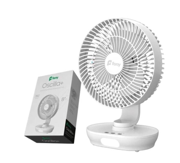 Feny FN-F88 Oscilla 3 Kademe Hız Ayarlı 180° 3000 Mah Şarjlı  8''Masüstü Vantilatör 150° Salınım
