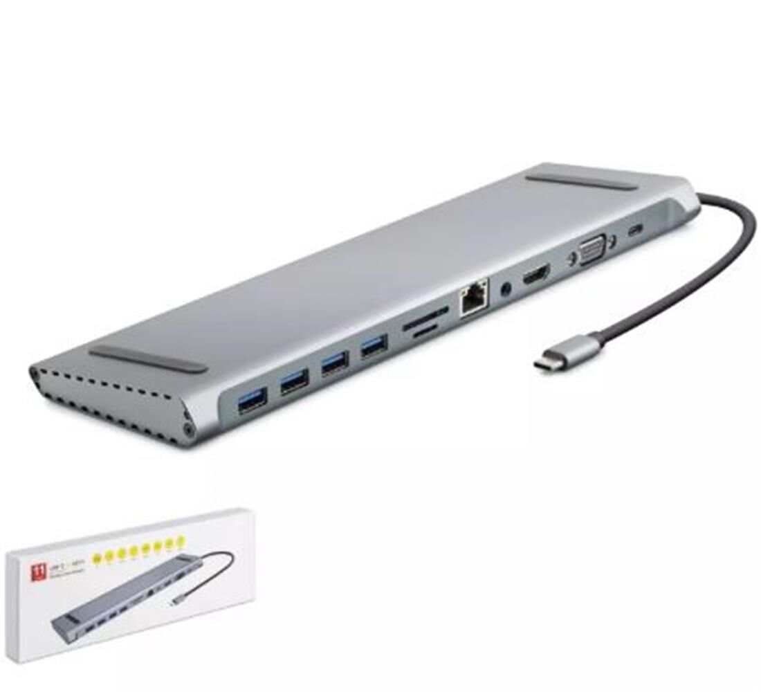 HADRON HDX7854 TYPE-C HDTV COMBO TYPE-C + HDMI 4K 30Hz + 4-USB3.0 + VGA + AUDIO +