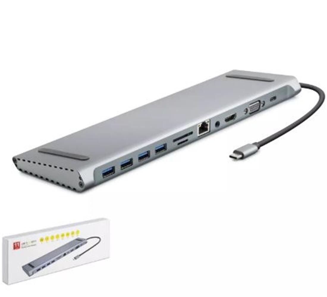 HADRON HDX7854 TYPE-C HDTV COMBO TYPE-C + HDMI 4K 30Hz + 4-USB3.0 + VGA + AUDIO +