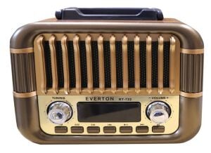 Everton RT-606 Gramofonlu, Şarjlı,  Nostaljik Radyo( Bluetooth-USB-SD-FM)