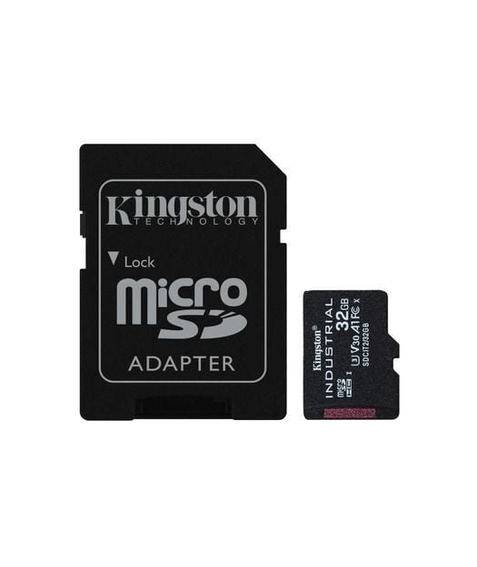 32GB microSDHC Industrial C10 A1 pSLC Card + SD Adapter