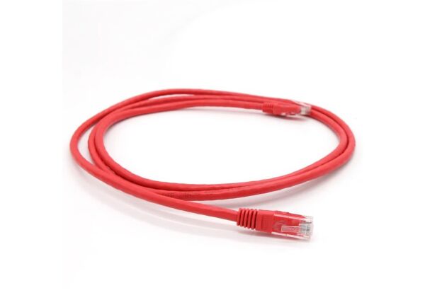 Vcom NP611B-R-2.0 Cat6 2.0MT Kırmızı Utp Patch Kablo