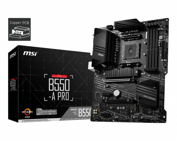 MSI B550-A PRO DDR4 3200MHZ 1XHDMI 1XDP 2XM.2 USB 3.2 ATX AM4 (AMD 5000/4000G/3000 SERİLERİ İLE UYUMLU)
