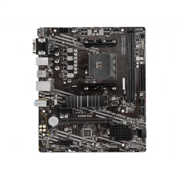 MSI A520M PRO DDR4 3200MHZ 1XVGA 1XHDMI 1XDP 1XM.2 USB 3.2 MATX AM4 (AMD AM4 5000/4000 /3000 SERİSİ İLE UYUMLU)