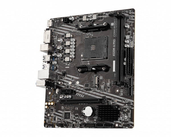 MSI A520M-A PRO DDR4 4600MHZ 1XHDMI 1XDVI 1XM.2 USB 3.2 MATX AM4 (AMD AM4 5000/4000/3000 SERİLERİ İLE UYUMLU)