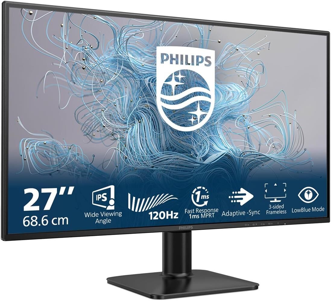 Philips 27'' 27E2N1110-01 1ms 120Hz 1920x1080 FullHD VGA HDMI (VESA) Siyah Monitör