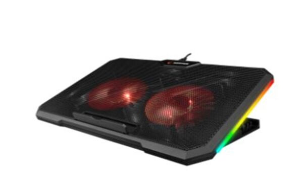 Addison Rampage AD-RC12 CLAW Siyah 2 Fan 2 USB RGB Işıklı 15''-17'' Notebook Soğutucu Stand