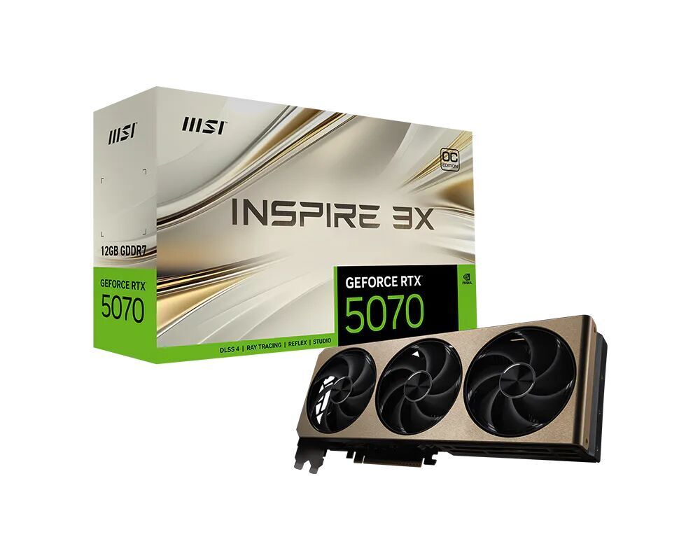 MSI GEFORCE RTX 5070 12G INSPIRE 3X OC 192BIT
