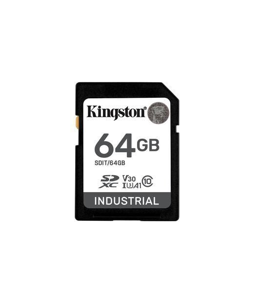 64GB SDHC Industrial -40C to 85C C10 UHS-I U3 V30 A1 pSLC