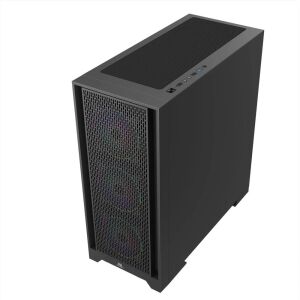 PowerBoost PB-PS5846B 600W ATX USB 3.0 Rainbow Fanlı Mesh Gaming Siyah Kasa