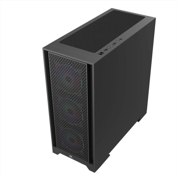 PowerBoost PB-PS5846B 600W ATX USB 3.0 Rainbow Fanlı Mesh Gaming Siyah Kasa