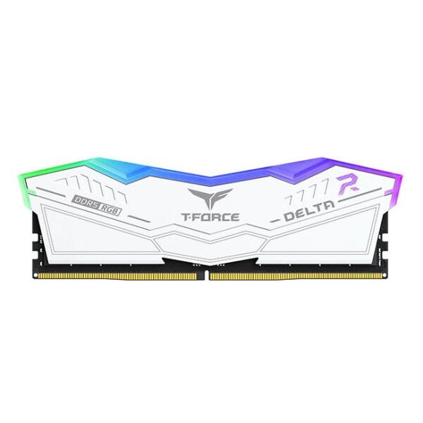 Team T-Force DELTA RGB White 32GB(2x16GB) 6400Mhz DDR5 Gaming Ram CL40 (FF4D532G6400HC40BDC01)