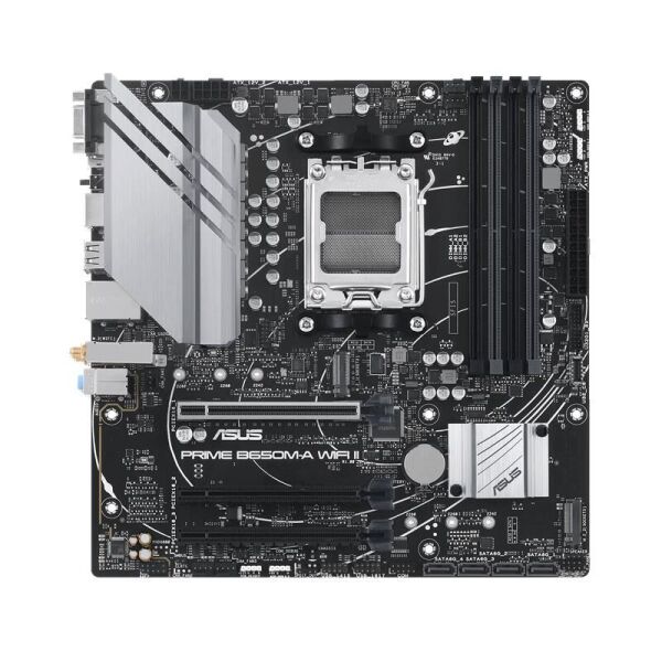 ASUS PRIME B650M-A WIFI II DDR5 6400MHZ 1XVGA 1XHDMI 1XDP 2XM.2 USB 3.2 MATX AM5(AMD AM5 9000/8000/7000 SERİ İLE UYUMLU)