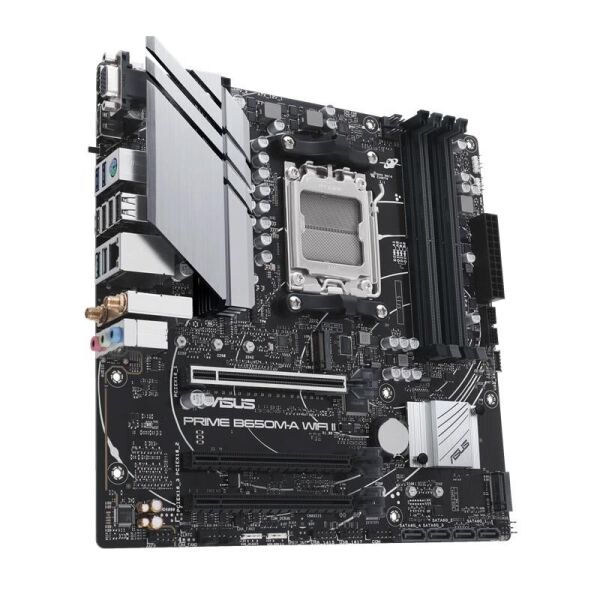 ASUS PRIME B650M-A WIFI II DDR5 6400MHZ 1XVGA 1XHDMI 1XDP 2XM.2 USB 3.2 MATX AM5(AMD AM5 9000/8000/7000 SERİ İLE UYUMLU)