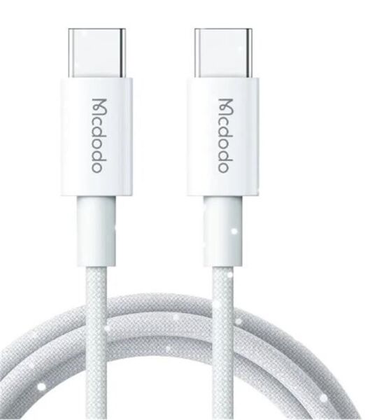 MCDODO CA-2770 60W USB -C TO USB-C ŞARJ VE DATA KABLOSU BEYAZ - 1.2 M