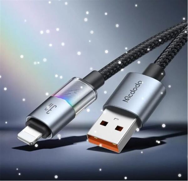 MCDODO CA-8170 USB-A TO LİGHNİNG 7 RENKLİ IŞIKLI 1.2M KABLO