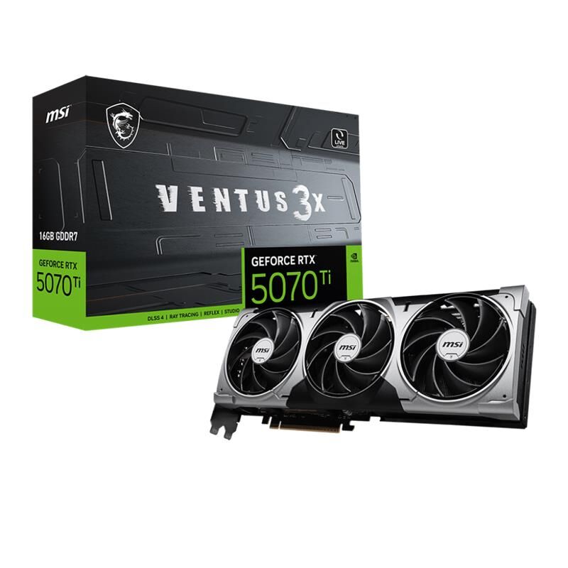 MSI GEFORCE RTX5070TI 16G VENTUS 3X 16GB GDDR7 256BIT 1XHDMI 3XDP EKRAN KARTI