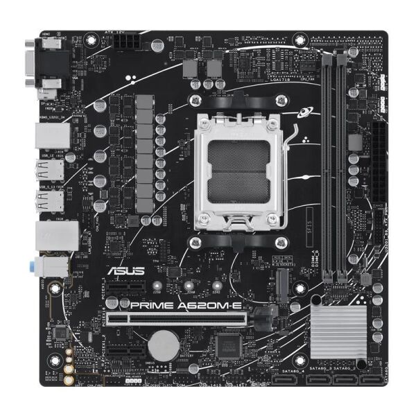 ASUS PRIME A620M-E DDR5 7000MHZ 1XVGA 1XHDMI 1XDP 1XM.2 USB 3.2 MATX AM5 (AMD AM5 9000/8000/7000 SERİLERİ İLE UYUMLU)