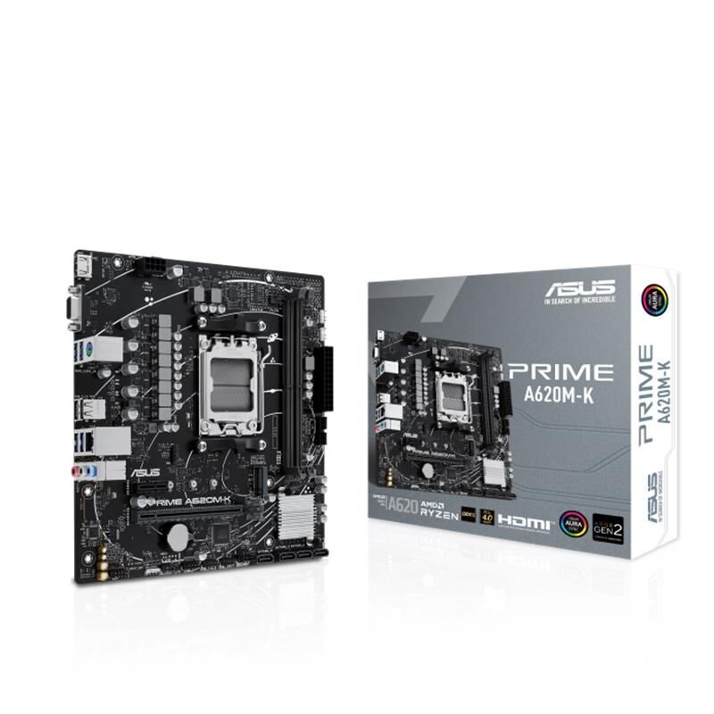 ASUS PRIME A620M-K DDR5 7000MHZ 1XVGA 1XHDMI 1XM.2 USB 3.2 MATX AM5 (AMD AM5 9000/8000/7000 SERİLERİ İLE UYUMLU)