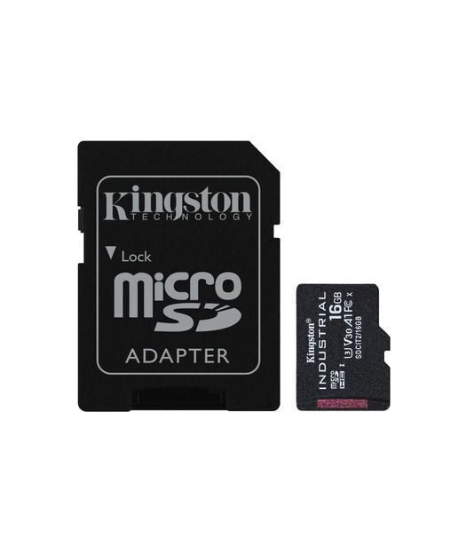 16GB microSDHC Industrial C10 A1 pSLC Card + SD Adapter