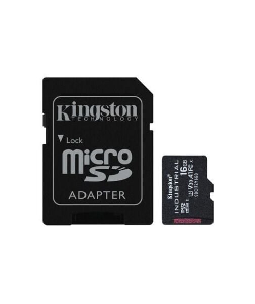 16GB microSDHC Industrial C10 A1 pSLC Card + SD Adapter