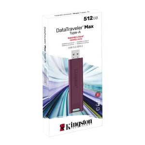 Kingston DTMAXA-512GB 512GB DataTraveler Max Type-A 1000R-900W USB 3.2 Gen 2 Flash Bellek