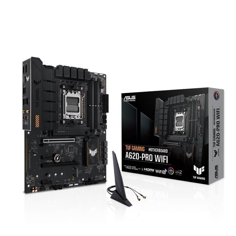 ASUS TUF GAMING A620-PRO WIFI DDR5 6400MHZ 1XHDMI 1XDP 2XM.2 USB 3.2 ATX AM5(AMD AM5 9000/8000/7000 SERİLERİ İLE UYUMLU)