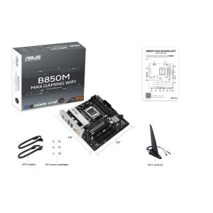 ASUS B850M MAX GAMING WIFI AM5 DDR5 8000MHZ(OC)  mATX HDMI ANAKART