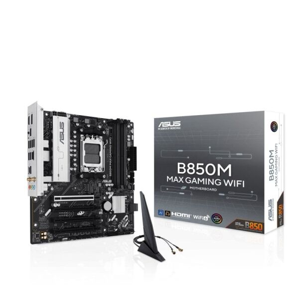 ASUS B850M MAX GAMING WIFI AM5 DDR5 8000MHZ(OC)  mATX HDMI ANAKART