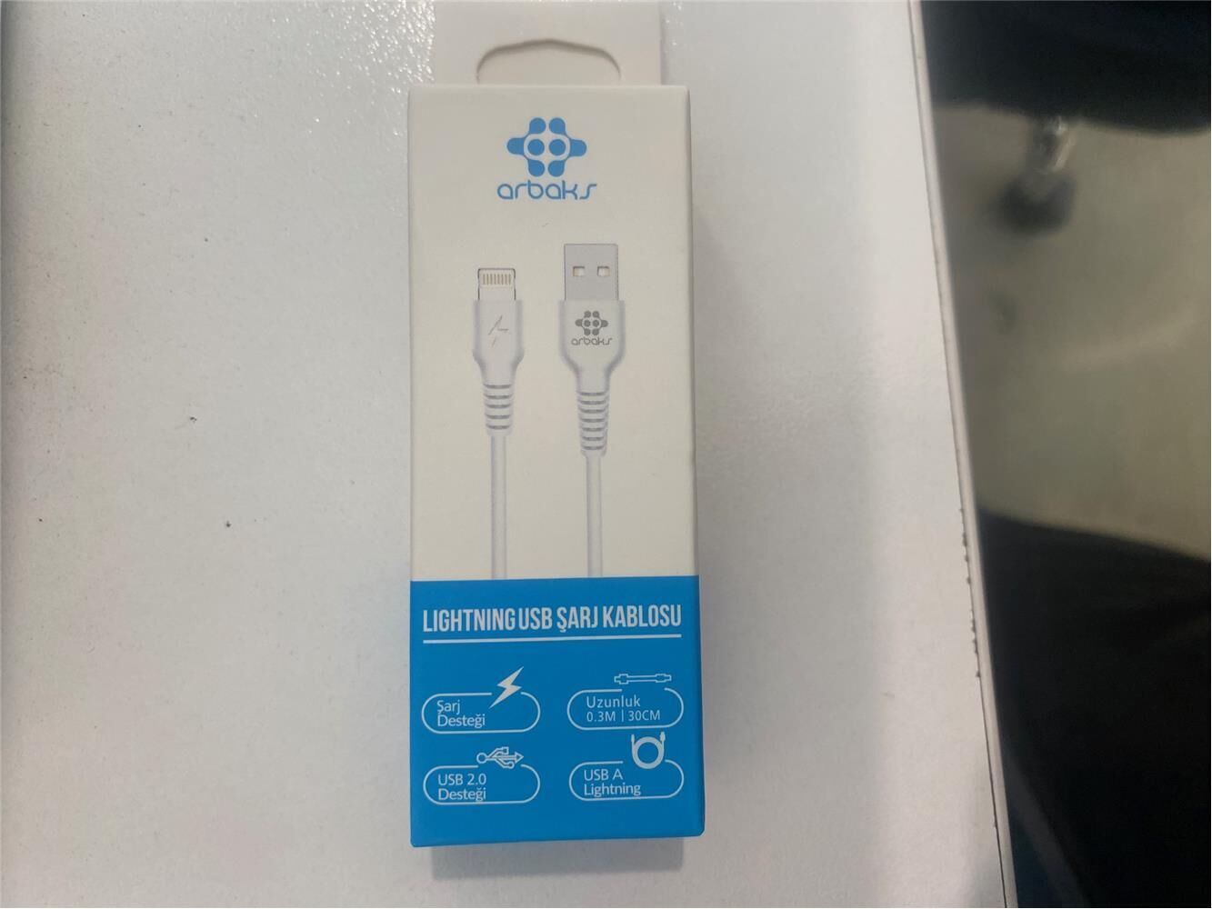 Megatech Data Kablosu Kısa İOS Powerbank İçin (CHC65)