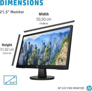Hp 21.5'' 28N41AA V22e 1920x1080 1 VGA, 1 HDMI)  Black Full HD Monitor